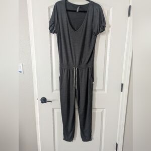 Vuori Gray Short Sleeve Jumpsuit